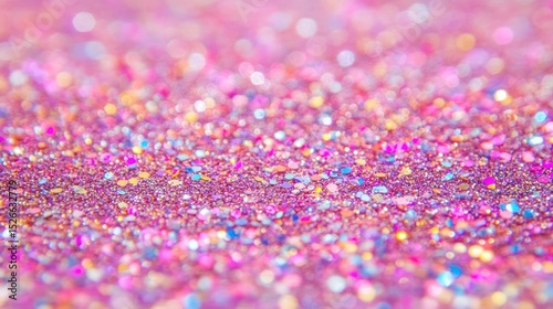 Close-up view of multicolored glitter.