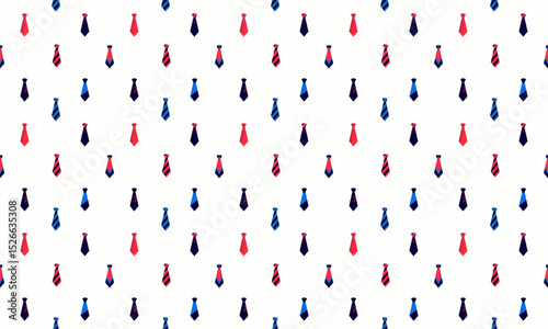 Seamless vector pattern of men's ties on a light background.