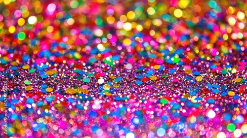 Vibrant confetti pattern of many colors.