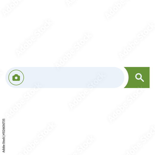 Search bar ui frame. Vector flat template design for internet browser or web page with elements.