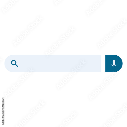 Search bar ui frame. Vector flat template design for internet browser or web page with elements.