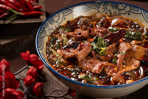 Chinese Cuisine - Spicy and Flavorful Sichuan Dish - Sichuan Boiled Beef