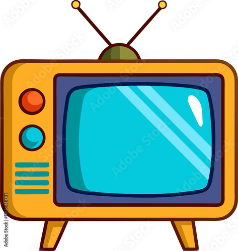 retro tv vector illustration