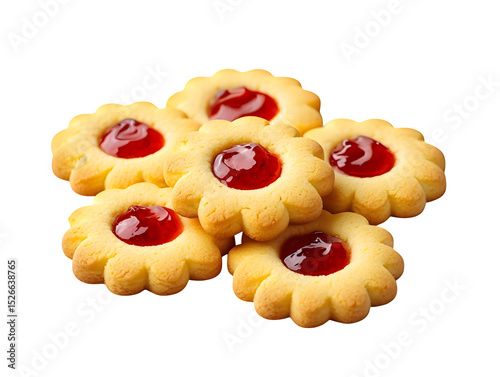 Jam Filled Flower Cookies