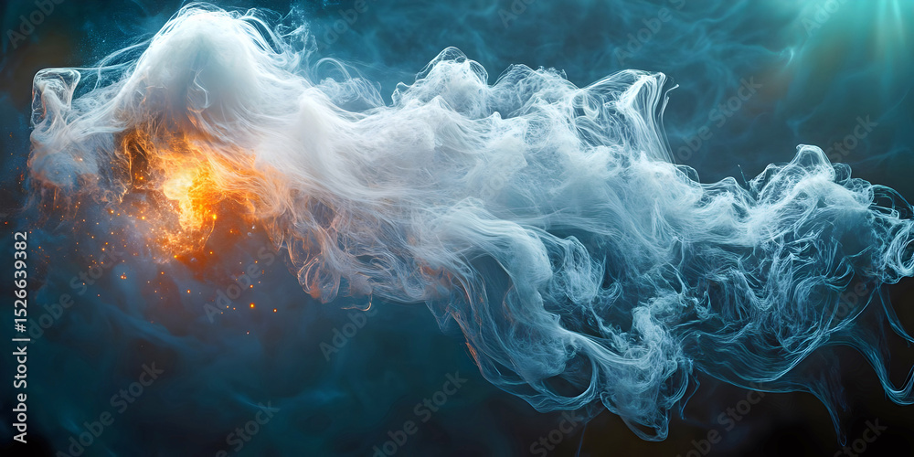 Obraz premium plunged ghost cloud aura, ai generated.