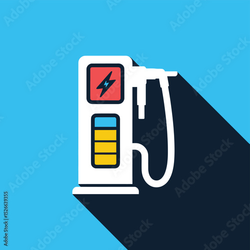 vector icons to vehicle fueling and charging a gasoline pump, an electric vehicle plug hydrogen mole