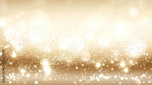 Gold glitter background with bokeh effect.