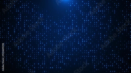 Wallpaper Mural Random digital data matrix of binary code numbers text space. motion background for technology, cyberspace big data Digital world data space number. cyber security, data code, communication business Torontodigital.ca