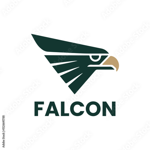 A green falcon logo with the word falcon beneath it