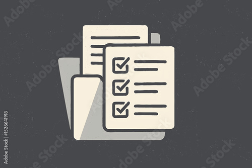 Vector file folder icon with document symbol glossy design for business and web use