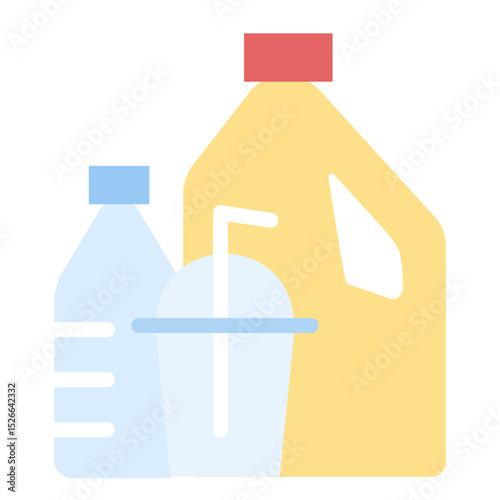 Plastic disposable products icon