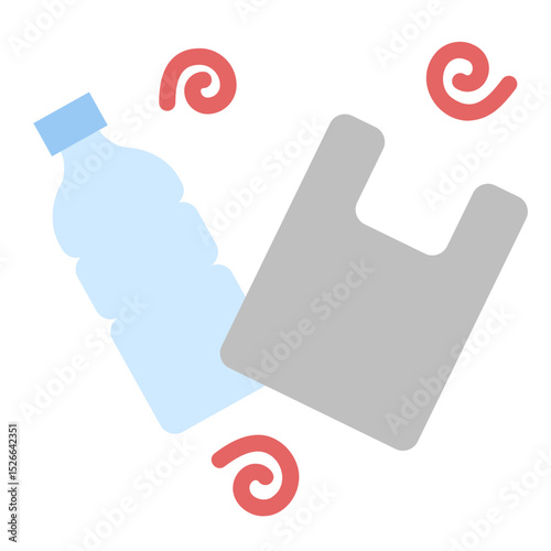 Plastic waste icon