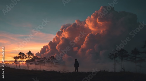 illustration of clouds in the afternoon