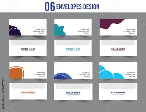 set of business cards