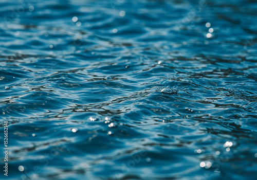 Serene Blue Water Surface Texture Background Ideal for website design,  ocean themed projects, and calming visuals.