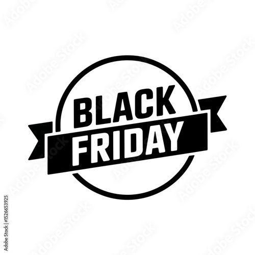 Black Friday Sale A Minimalist Black and White Logo Design