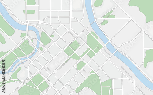 Clean Minimalist City Map Design A Simple Guide to Urban Planning