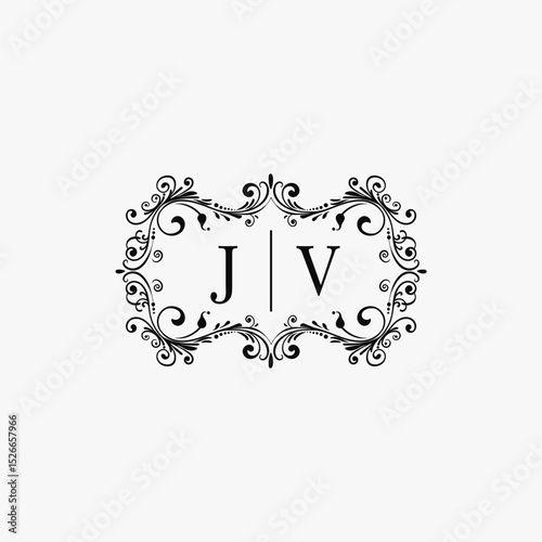 initials wedding monogram logo vector