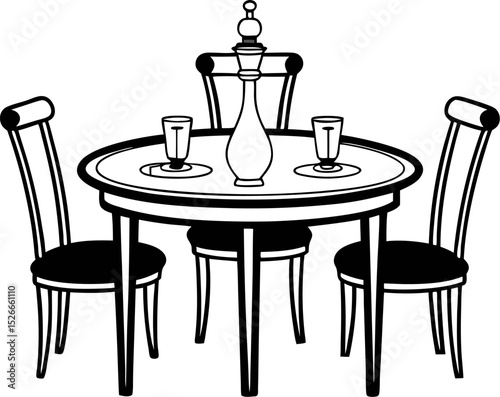 table and chairs in a restaurant