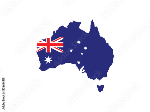 creative Australian flag vector illustration, isolated on transparent background