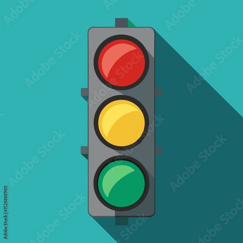 Simple traffic light go signal illustration