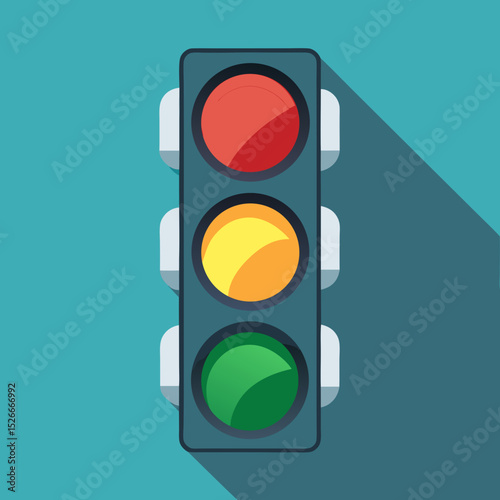 Simple traffic light icon illustration