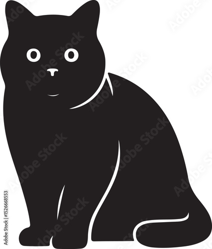 British Shorthair cat silhouette