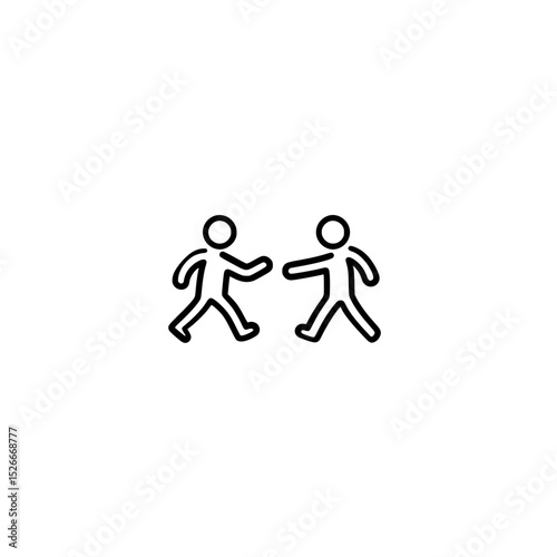 Vector icon of two people arguing with angry expressions 