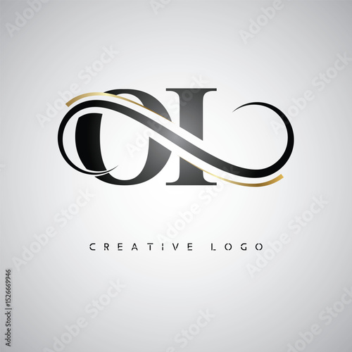 OI Creative Letter Logo with Infinity Symbol – Elegant Minimal Monogram Design for Premium Business Branding, Identity, and Modern Typography"