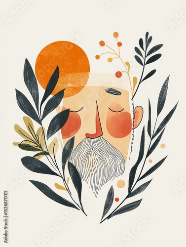 grandpa in a cozy composition