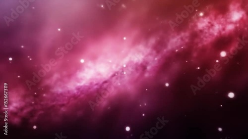 Cosmic Nebula in Pink Hues