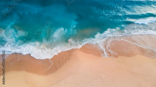 Ocean's Embrace: The dynamic dance of the sea unfolds on the shore, inviting the viewer to feel the invigorating coolness.