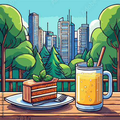 City park cafe dessert and drink