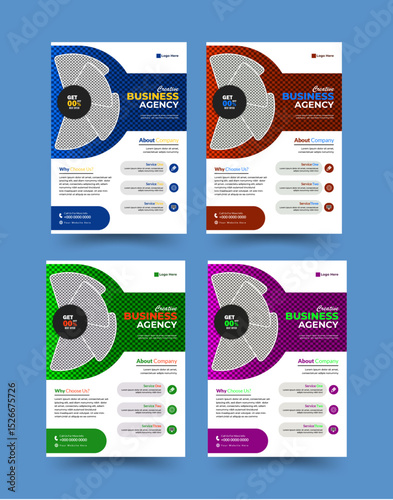  Creative professional business modern  a4 size flyer design template Corporate creative colorful business flyer template design set, abstract business flyer, vector template design or business poster