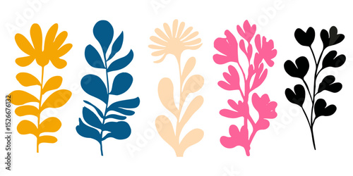 set of floral doodle vector backgrounds perfect for creative projects. Nouveau style floral vector illustrations set. Vintage abstract florals botanical bouquets and wild floral 