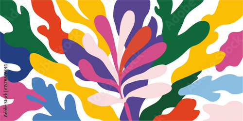 Wildflower floral decor set Vintage abstract florals and plants Seamless daisy patterns set with groovy floral floral outline icons design.