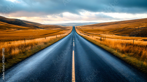 Lonely Road Toward Horizon photo