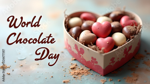 Delicious Chocolate Day Celebration: A Heart-Shaped Box of Sweet Treats