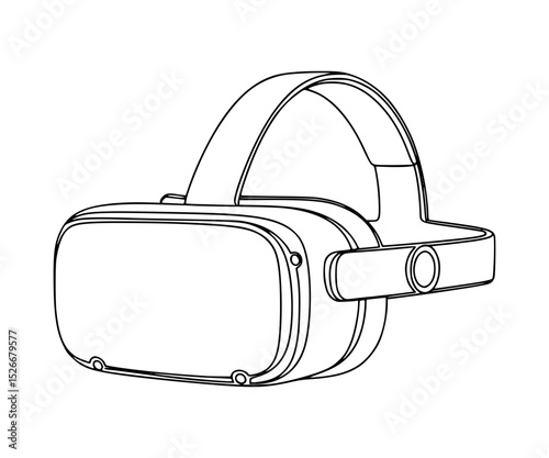 VR Headset Line Art