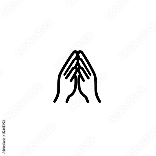 Vector icon of hands clapping showing applause and appreciation