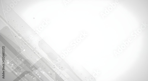 Forma cuadrada moderna abstracta en blanco y gris con semitonos. Fondo conceptual futurista.