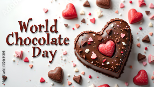 Celebrate World Chocolate Day with a decadent heart-shaped chocolate delight