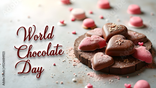 Celebrating World Chocolate Day with delightful heart shaped chocolate treats