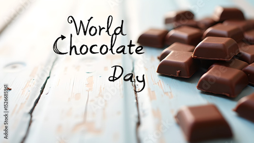 Celebrate World Chocolate Day with Delicious Treats on a Rustic Wooden Surface