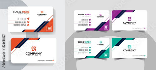 Modern Corporate Business Card Design Template for Professionals and Agencies
