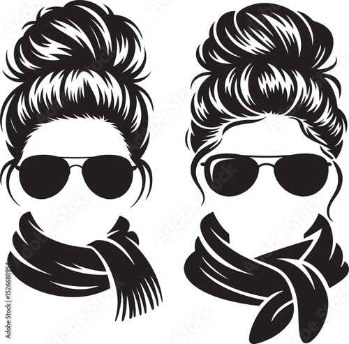 funny face with sunglasses vector illustration