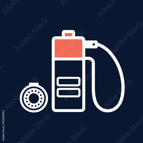 vector icons to vehicle fueling and charging a gasoline pump, an electric vehicle plug hydrogen mole
