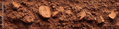Cocoa Powder Texture. Chocolate Confectionery in Wide Panoramic Banner