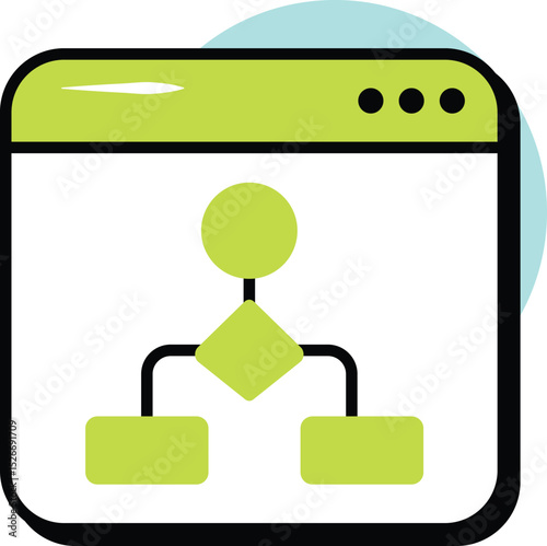 Web Development and Web Services Circle Color Outline Icons and Illustration Pack