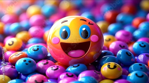 Smiley face candy ball pit euphoria